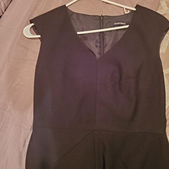 Ellen Tracy Black Dress Sz 8 - Picture 2 of 2